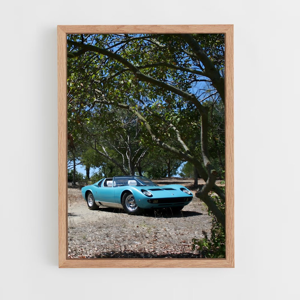 Poster Miura Émeraude – affiche Lamborghini (vue 4)